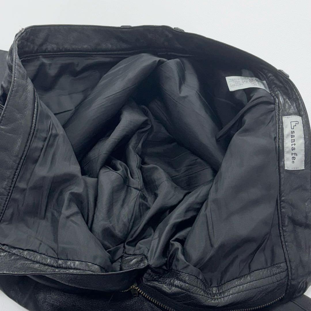 希少✨サンタフェ レザーパンツ 革パン 羊革 シープスキン ブラック W34