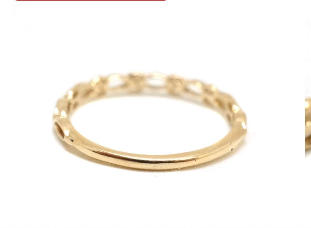 agete【アガット】リング 指輪 K10 ダイヤモンドD0.02ct　11号