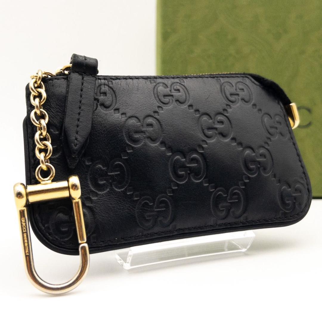 【極美品】GUCCI ケース　グッチシマ　小銭入れ　黒