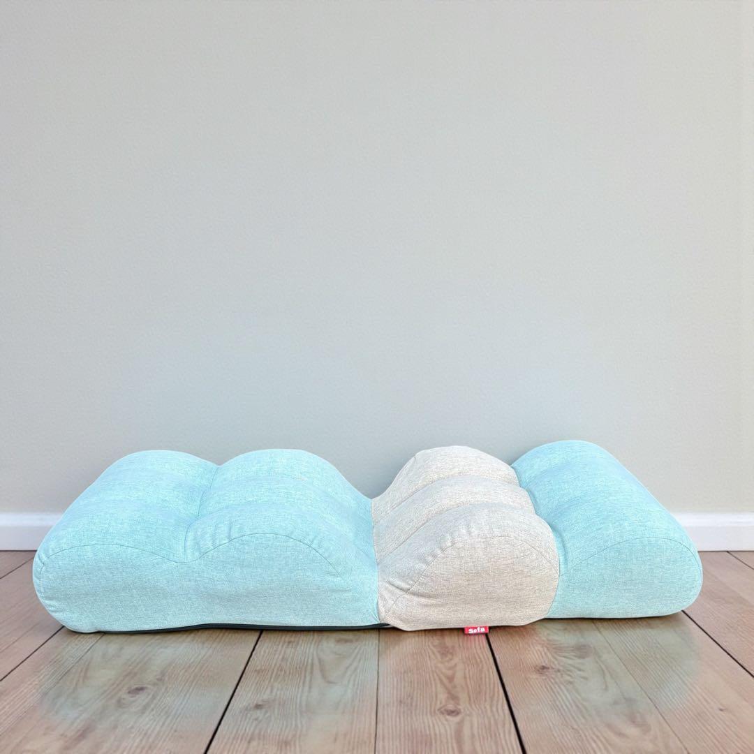 ✨未使用級✨Piglet CHIBIローソファ ブルー 座椅子 リクライニング