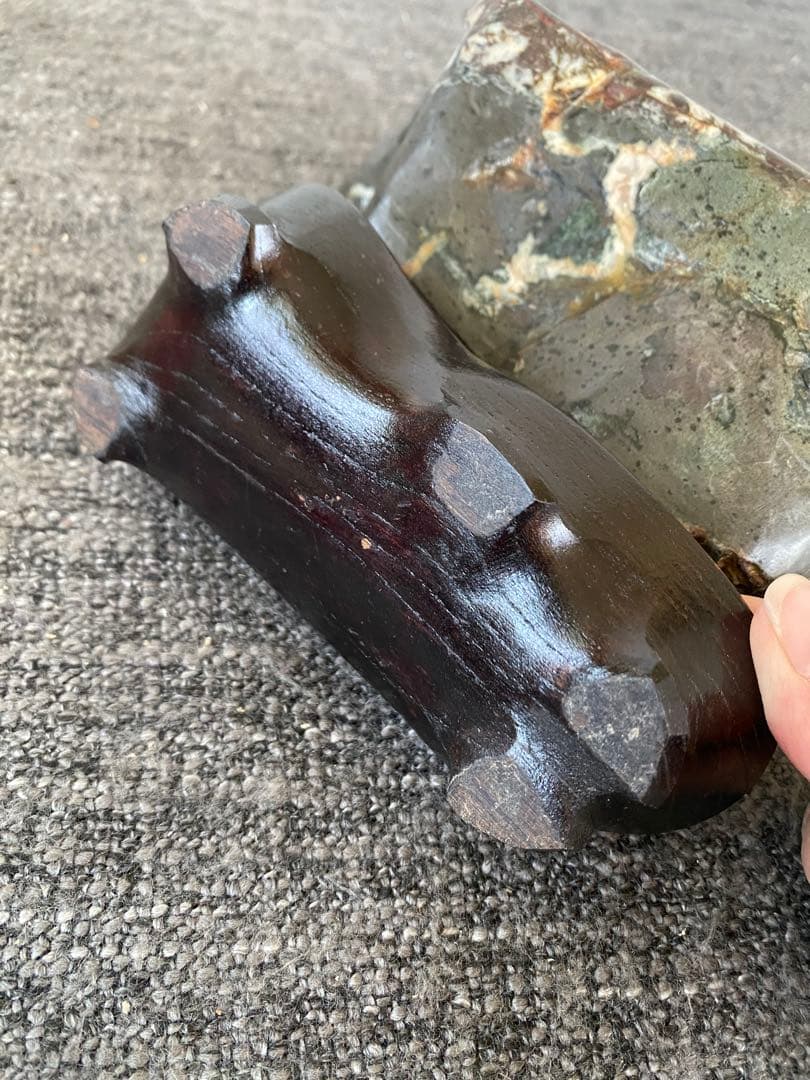 菊花石　置物　石