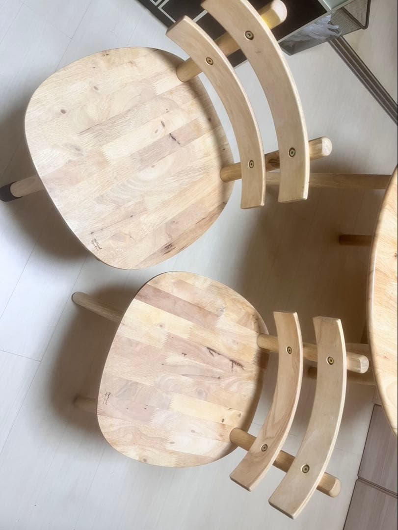 定価46900円　北欧風　天然木 ダイニング3点セット