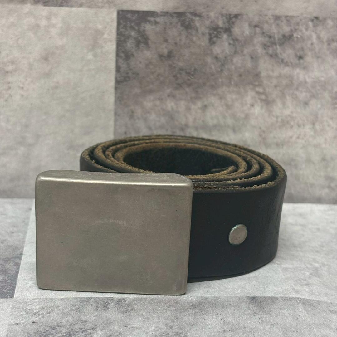 green 現HYKE 金属バックル レザーベルト 34inch DMG24