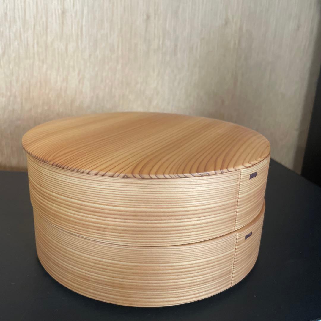 栗久 秋田杉 大館曲げわっぱ 二段重