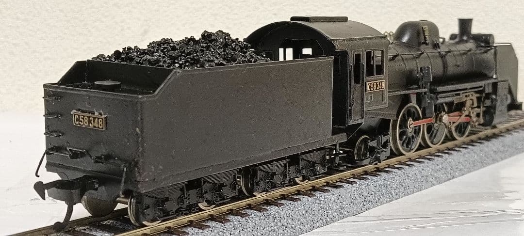 HOゲージ 宮沢模型 Ｃ58蒸気機関車、メンテナンス済、走行します。