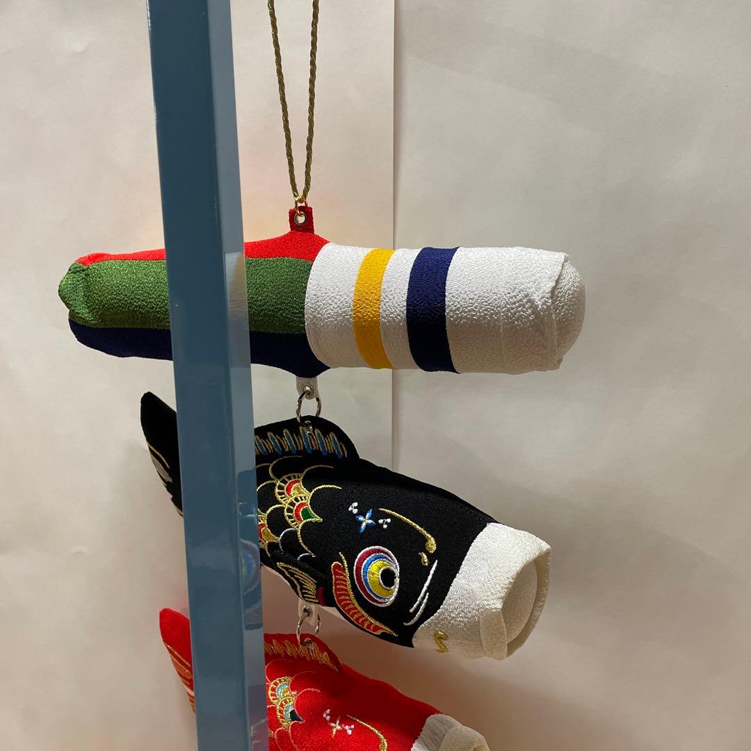 室内吊るし飾り　ちりめん鯉のぼりスタンド付き