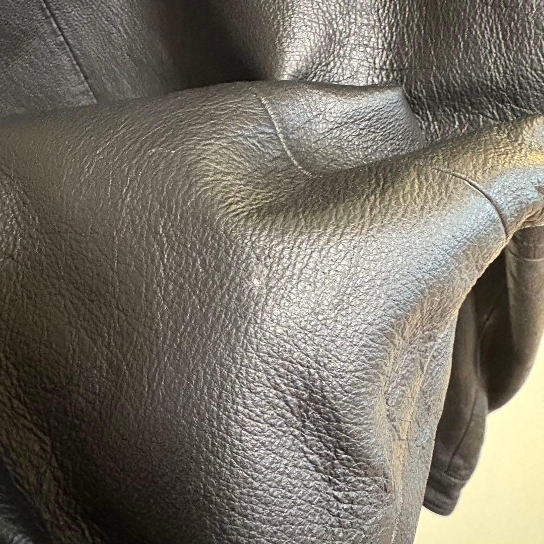 Croft Barrow レザージャケット シングル 革ジャン 本革 ライダース