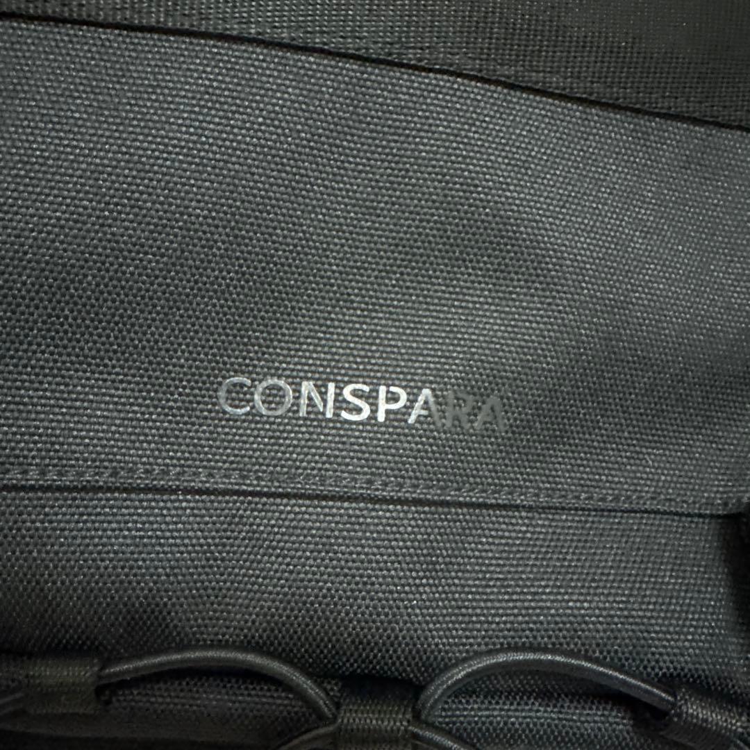 【美品】CONSPARA　最強トラベル　防刃ボディバッグ　TSAロック付き　黒