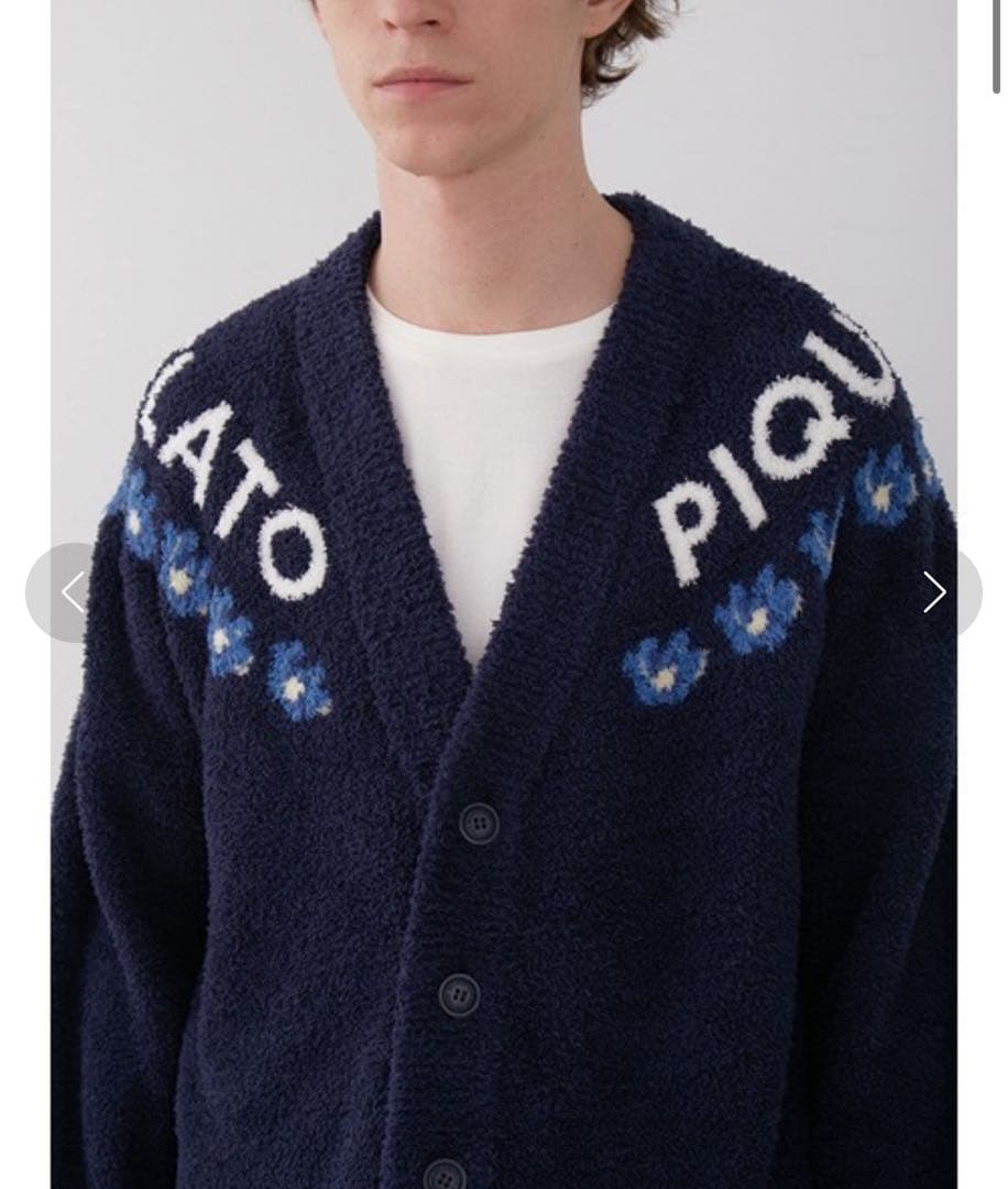 GELATO PIQUE ベビモコフラワージャガードカーディガン