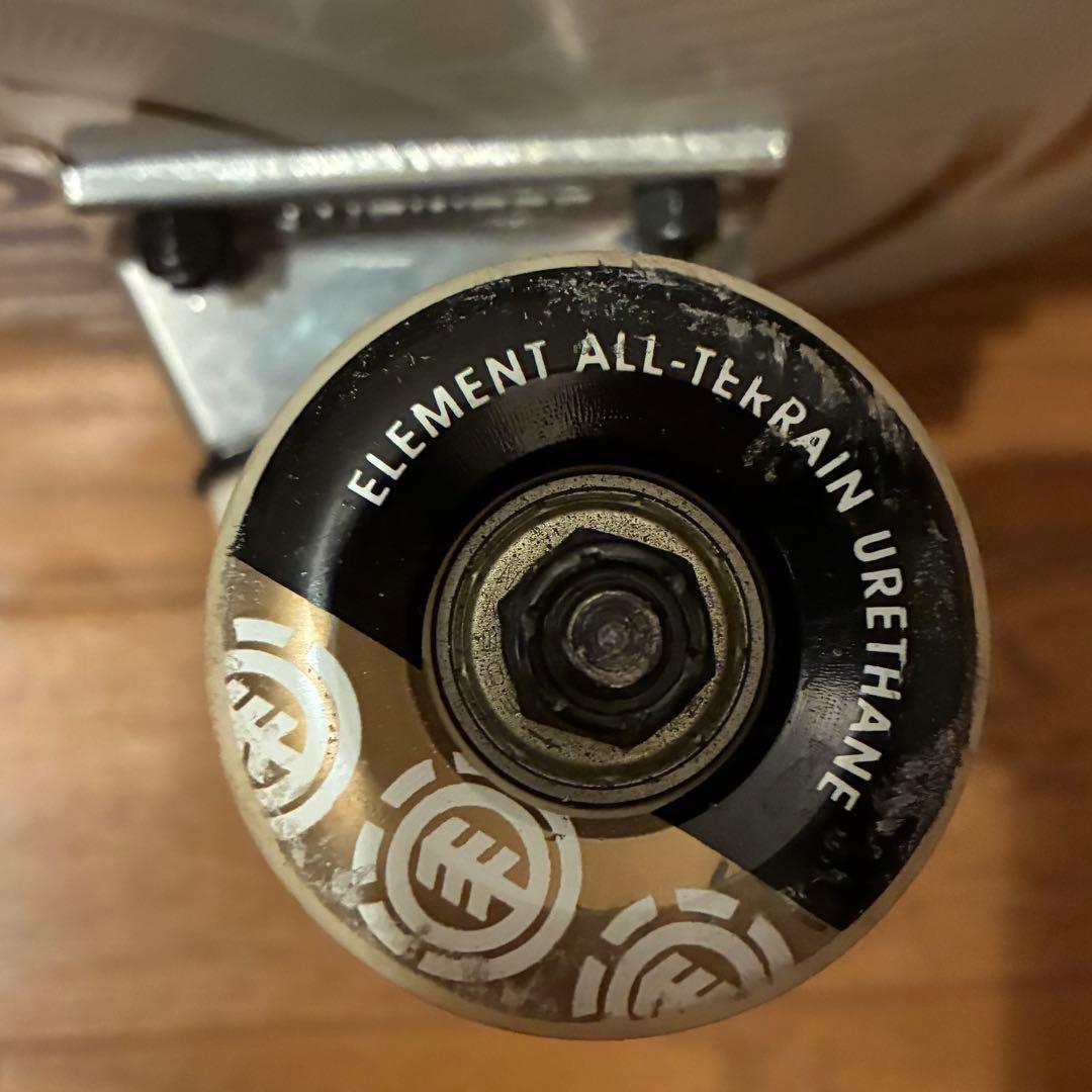 【8インチ】 ELEMENT スケートボード コンプリート ホワイト/ゴールド