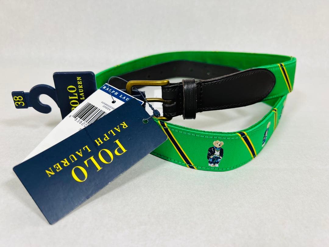 レア USA限定 日本未発売 クマ デザイン ポロ メンズ ベルト 96cm 2