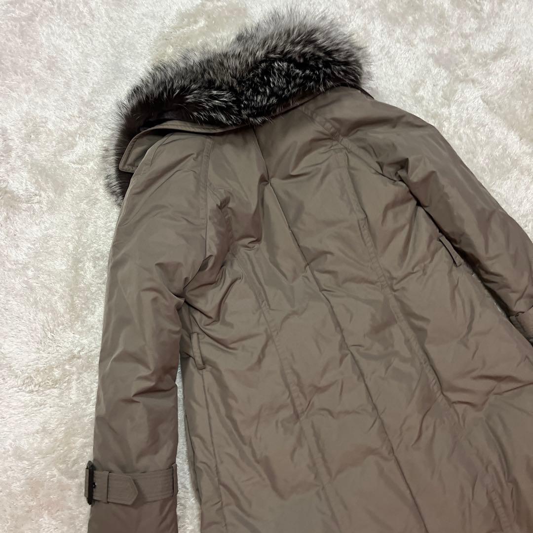 新品　ダーマコレクション　フォックスファーダウンコート　グレージュ　13号