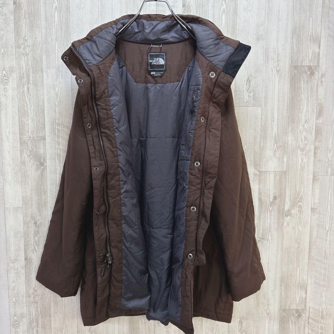 US規格　ノースフェイス　ブラウン　ロングダウンコート　レディースL〜XL相当