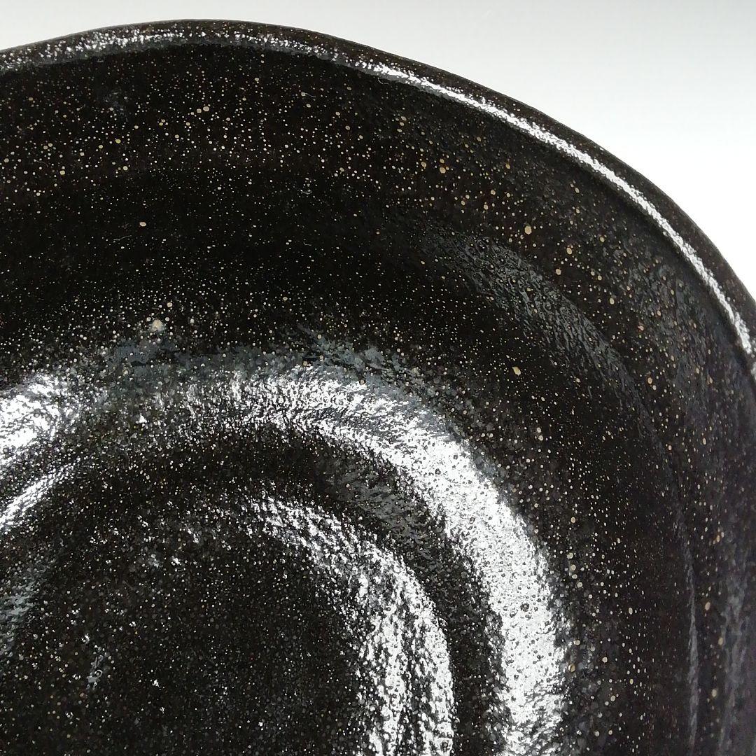 Ｗ１０５　茶碗　『黒茶碗』『一楽 造』　共箱　抹茶碗　茶道具