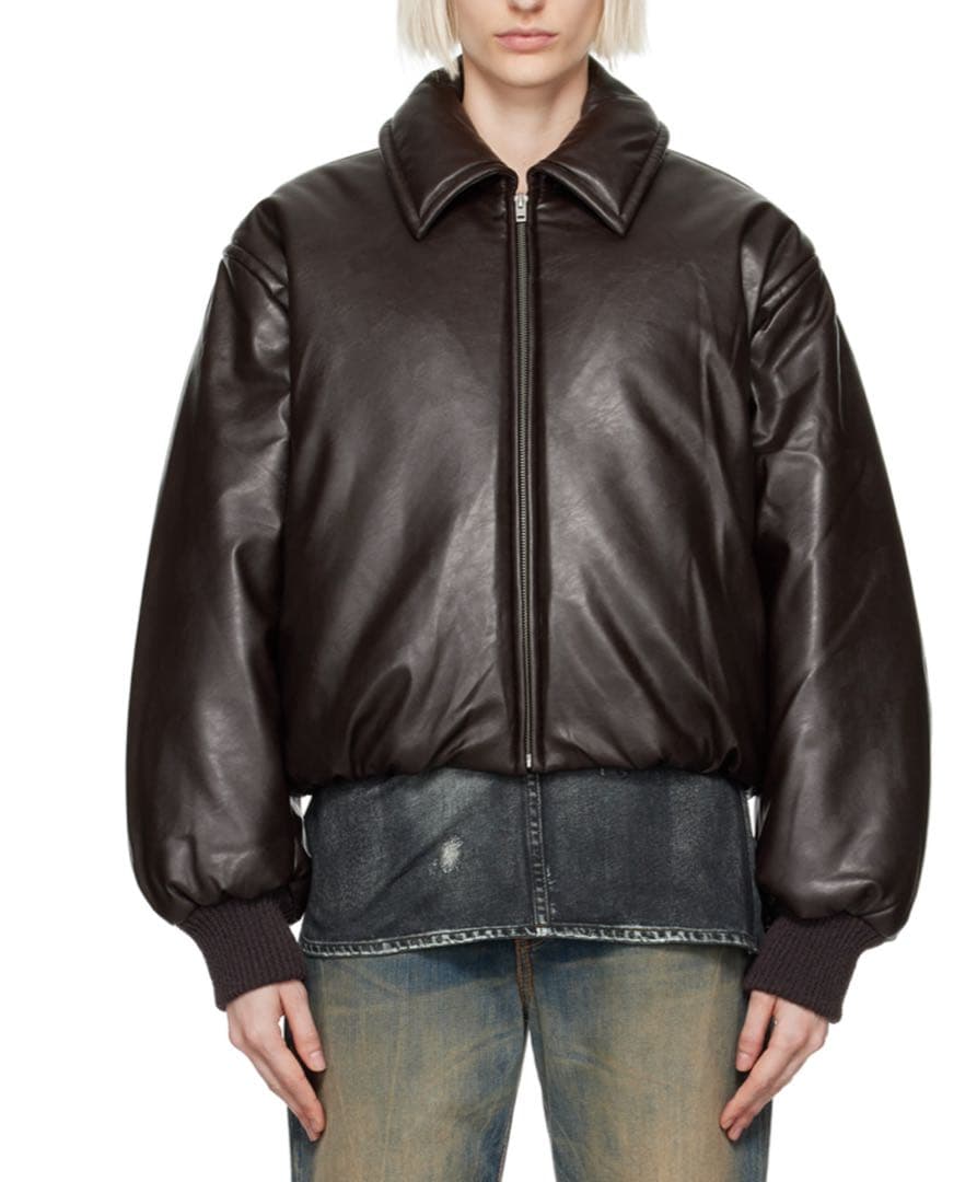 23aw Acne studios レザー ボンバージャケット アウター ダウン