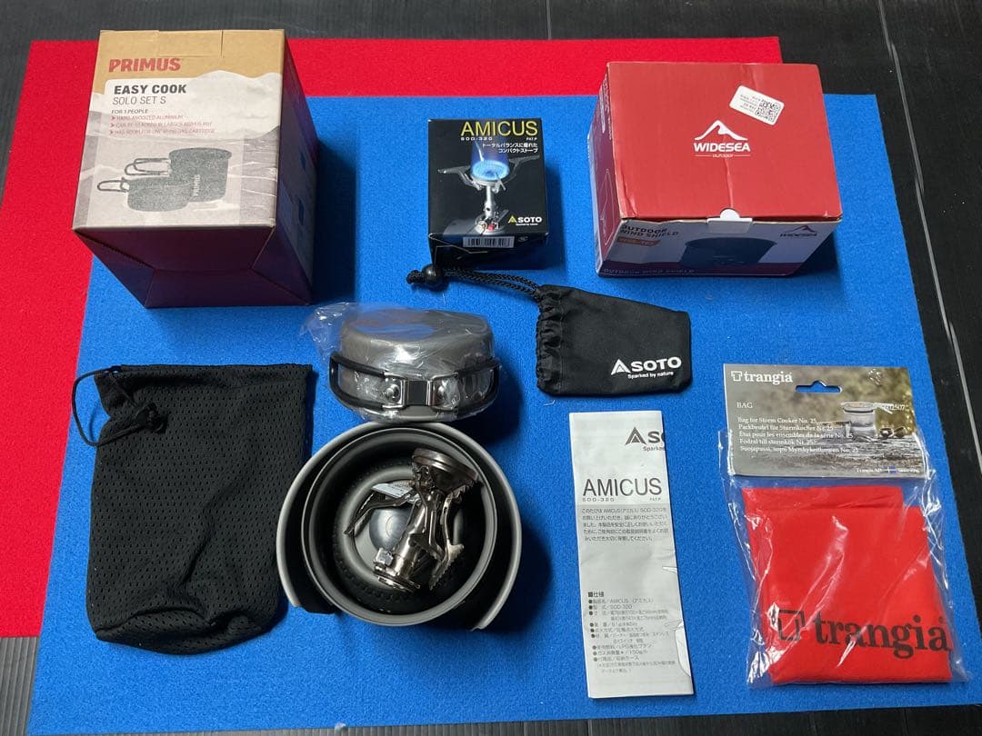 SOTOアミカス動作良好美品&PRIMUS cookerソロSETs他付属品付き