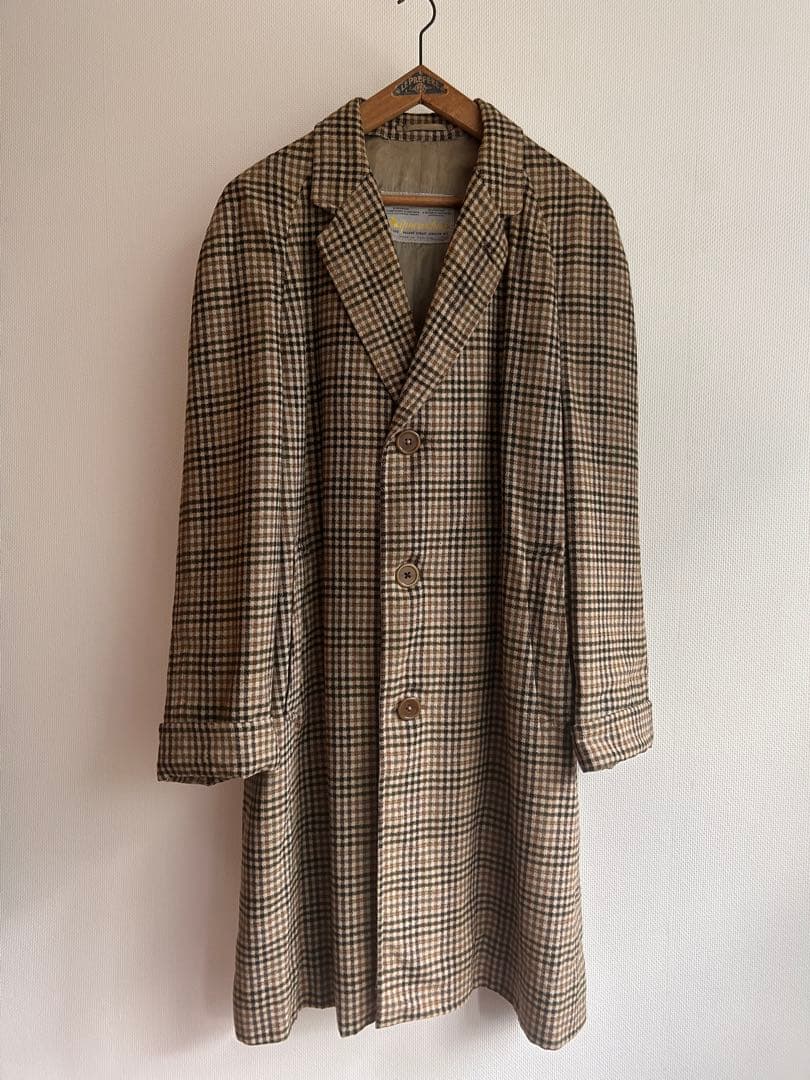40s50s アクアスキュータム　織柄　ウールコート