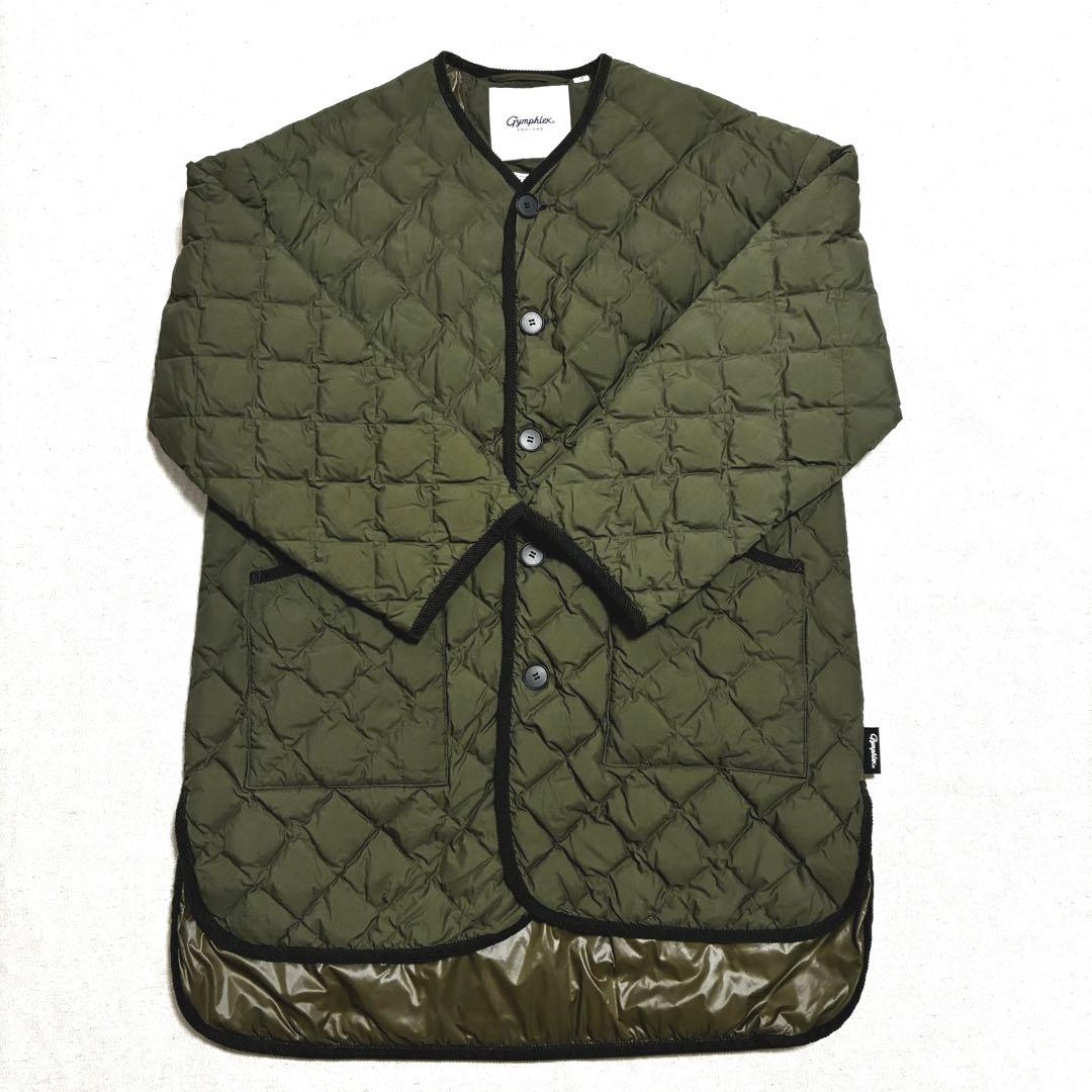 GYMPHLEX ジムフレックス キルトダウンコート サイズ12 オリーブ