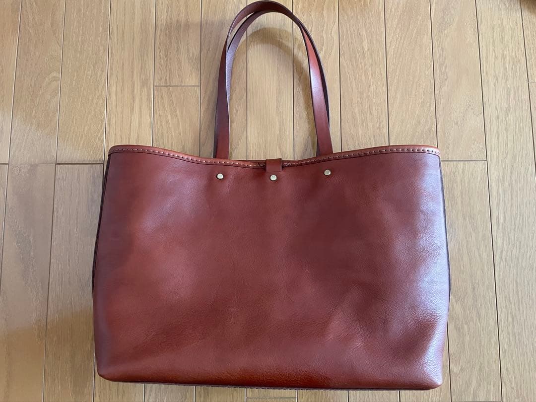 【ほぼ未使用】松重豊×HERZ コラボバッグ 「2in1レザートート」 チョコ色