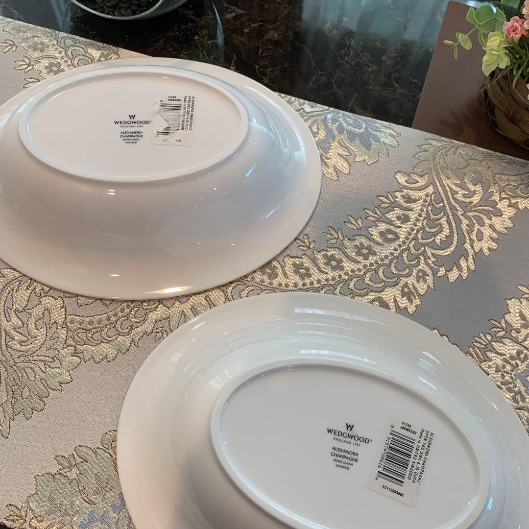 未使用　ウェッジウッド アレクサンドラ　シャンパン　カレー皿　サラダボウル2枚