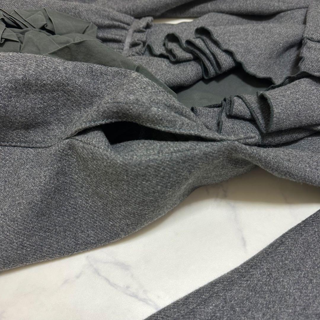 マリテフランソワジルボー フリルデザイン ウールコート