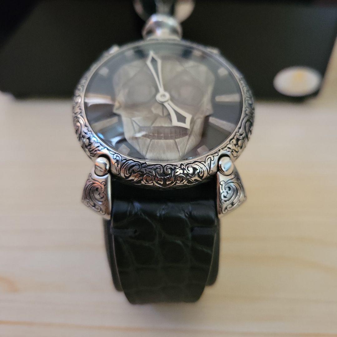 GaGaミラノ スカルデザイン メンズ腕時計 世界300本限定希少品