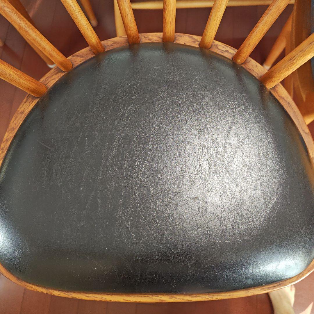 木製スピンドルバースツール　カウンターチェア　バーチェア　ヴィンテージ