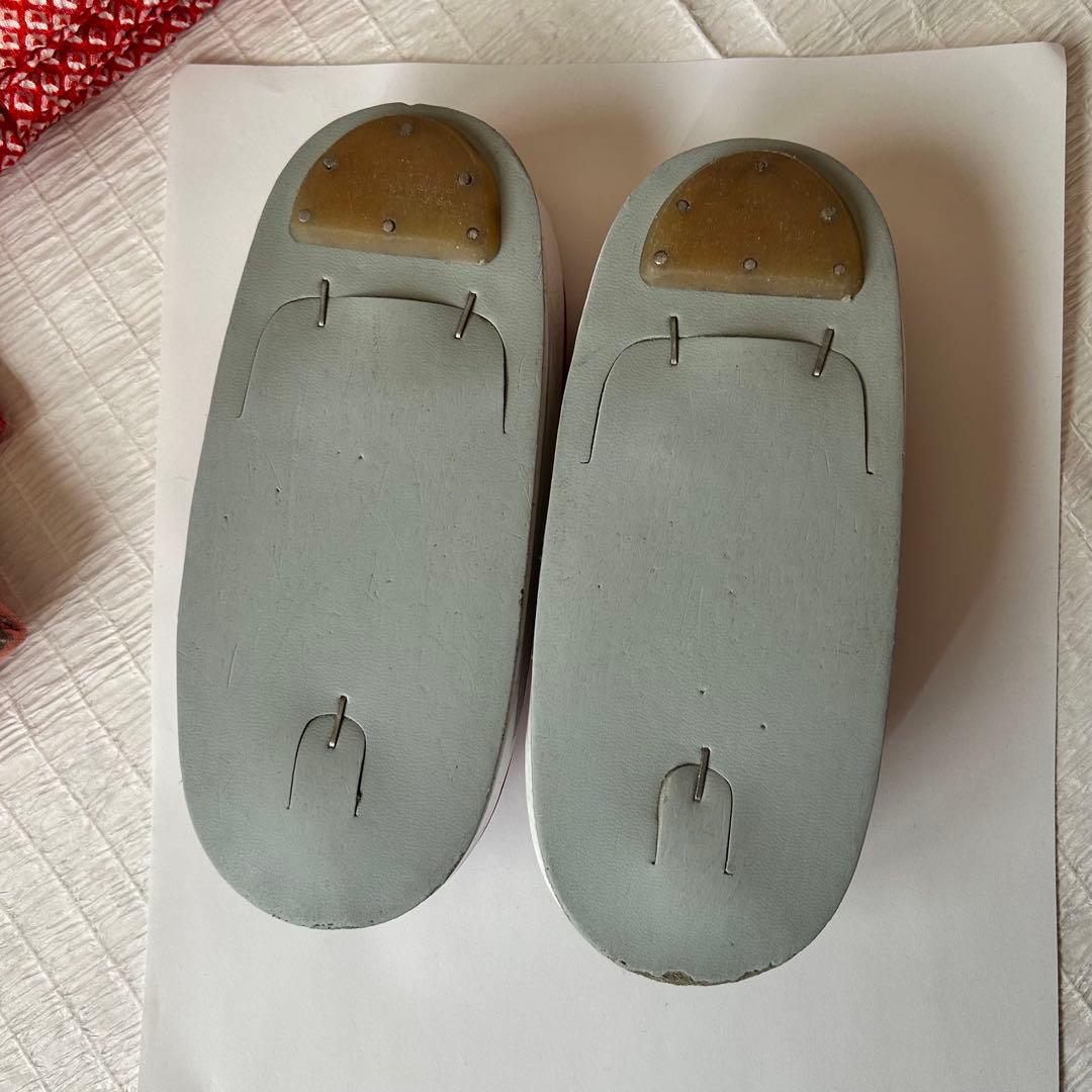 七五三 3歳 着物 753 正絹 被布 総絞り 三歳 赤 草履 金糸 花柄 毱