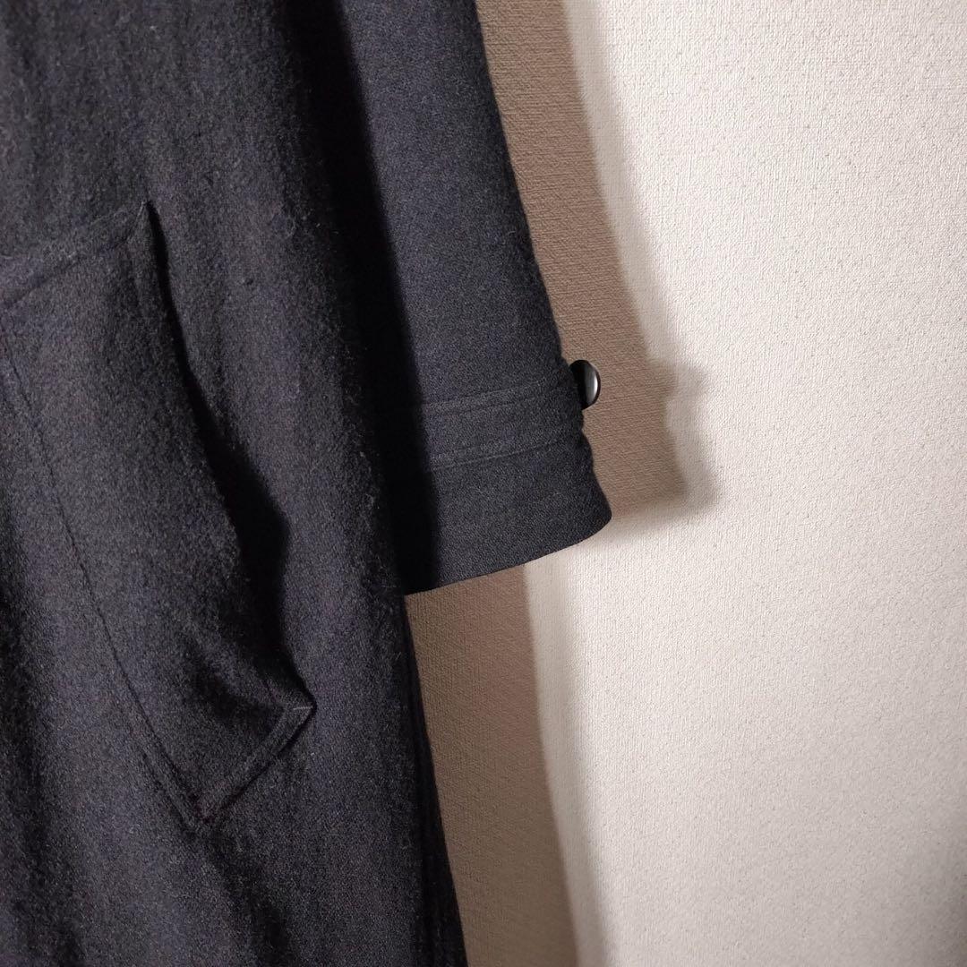 グラウンドワイ ヨウジヤマモト ラグランスリーブ ロングコート トレンチ ウール