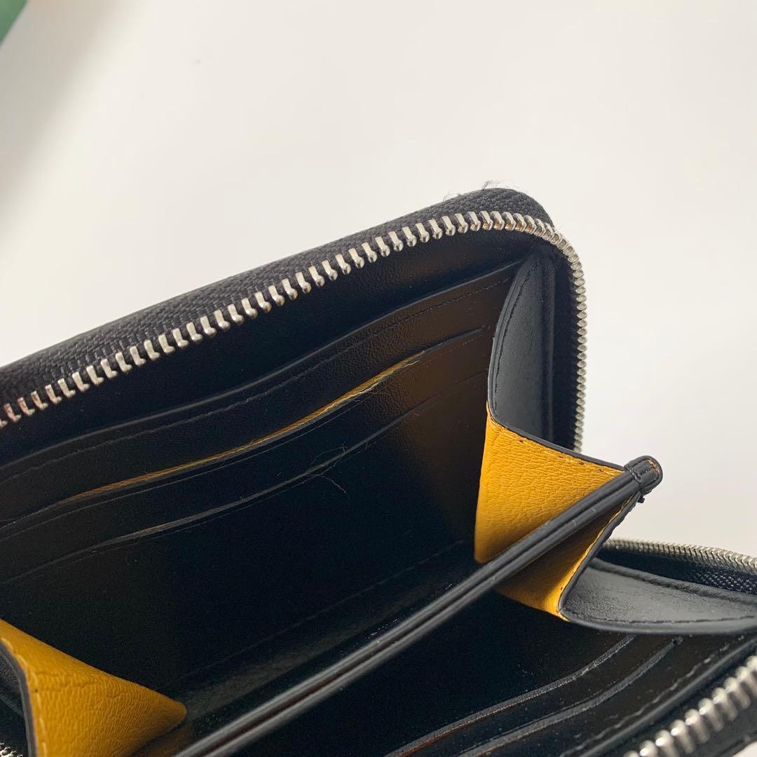 ゴヤール　マティニョン PM ウォレット　ラウンドジップ　レザー　黒　ブラック