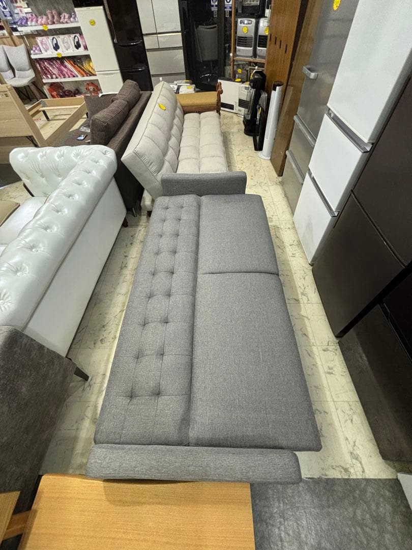 奥行きにこだわったソファベッド ダークグレー