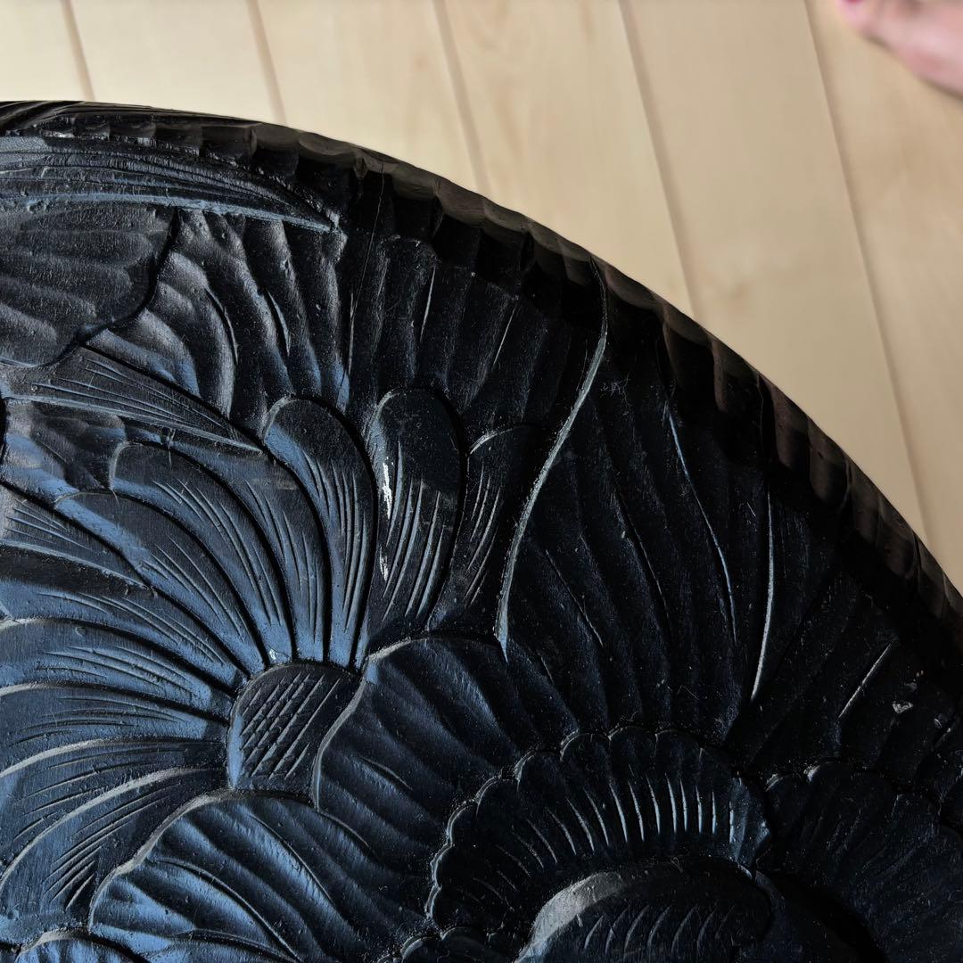 日光彫 丸テーブル サイドテーブル ミニテーブル 伝統工芸