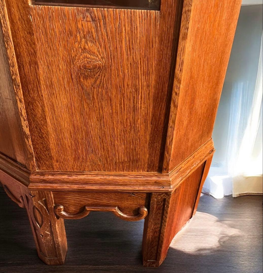 たーちゃん❣️アンティーク家具 本棚 キュリオケース キャビネット 店舗什器