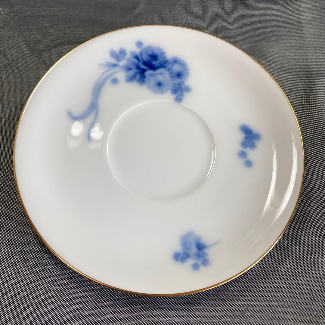 大倉陶園　すみれブーケ　ブルーブーケ　スープカップ　ダブルハンドル　花束　花