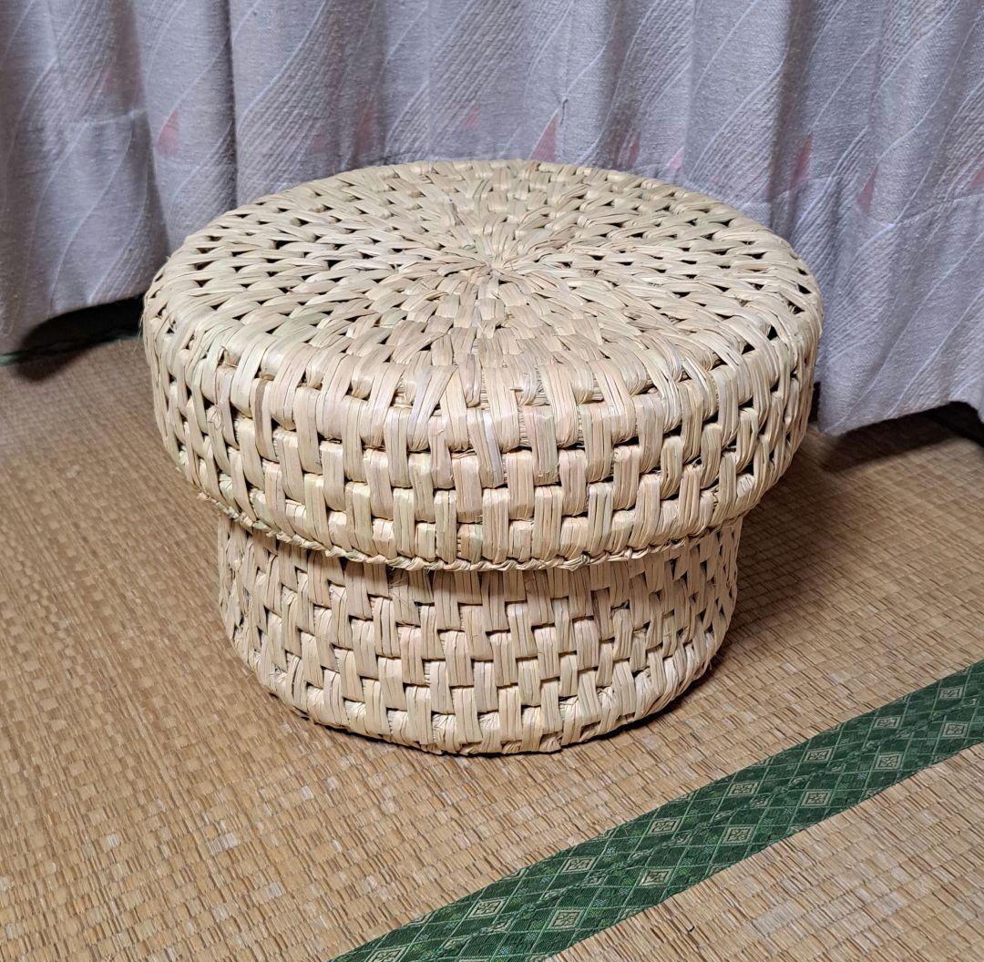 unknow　藁いずみ(稲わら製品)、飯櫃入れaサイズ