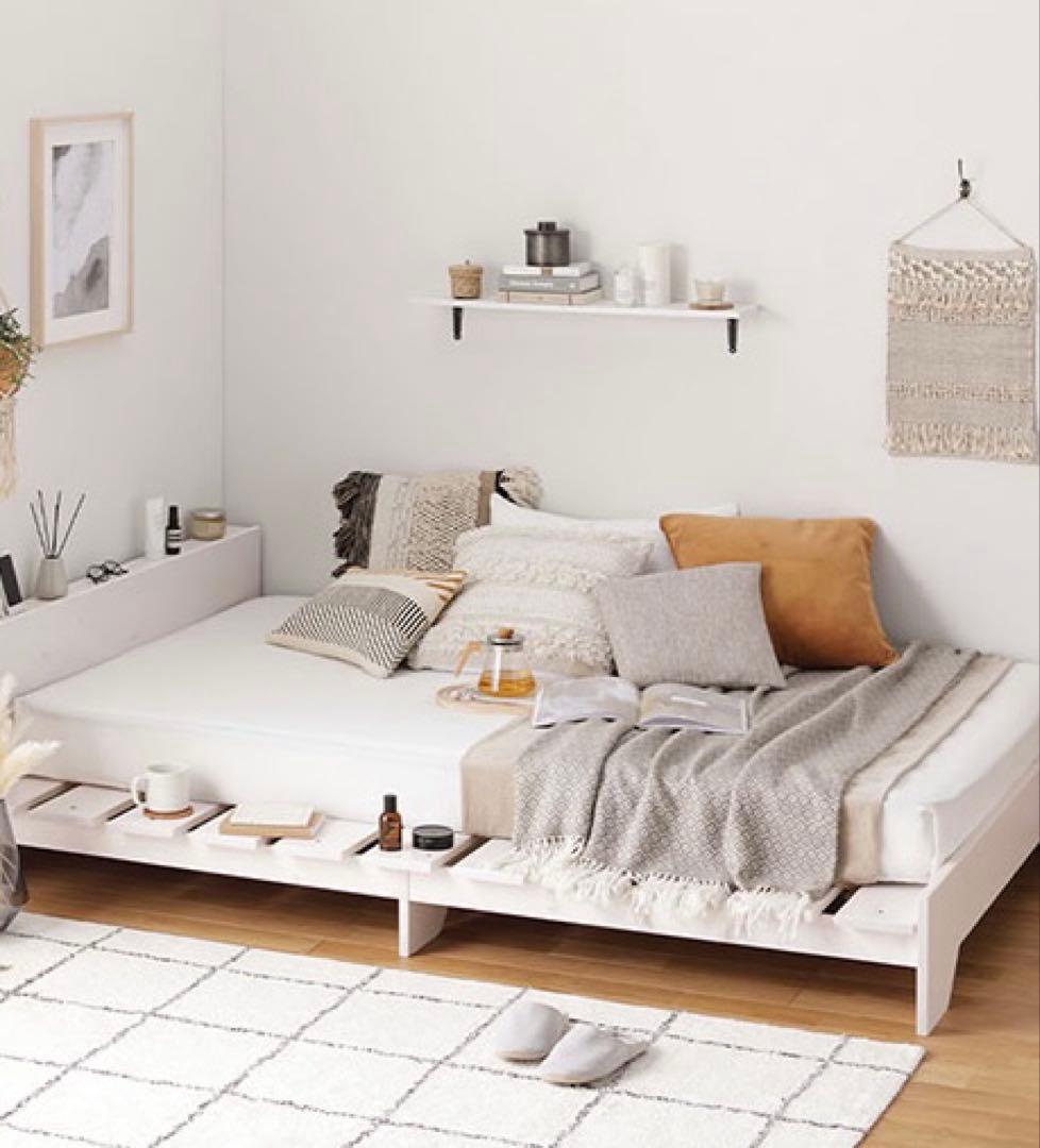 直接引取り限定 ほぼ新品 定価29,000円 すのこベッド 韓国 ロータイプ