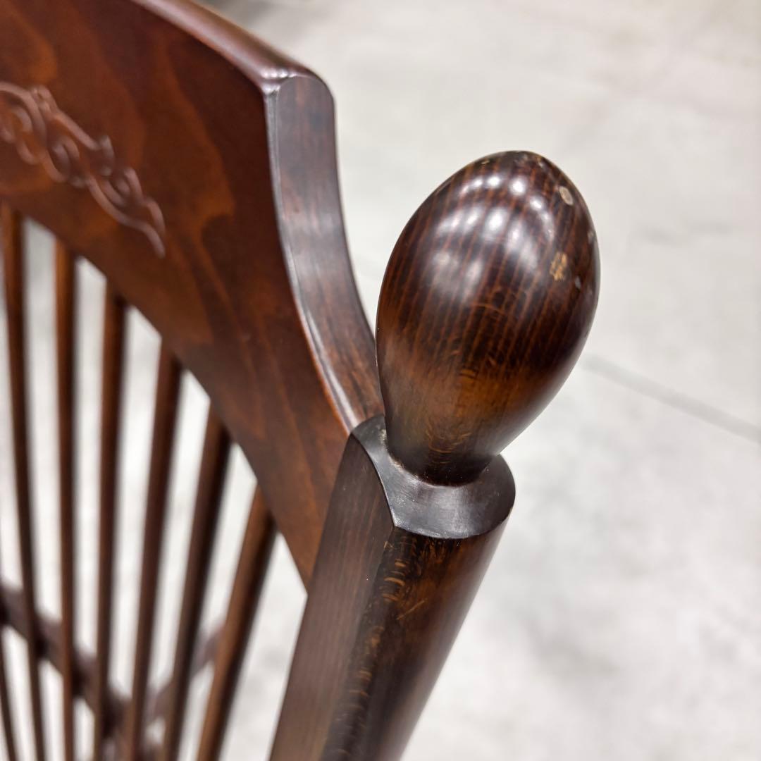 （なおさん専用）松田家具 ロッキングチェア 木製 アーム付き 花柄座面