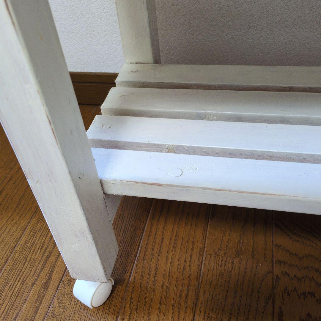 最終価格‼️木製キッチンワゴン ホワイトとブラウン/カントリー/シャビー