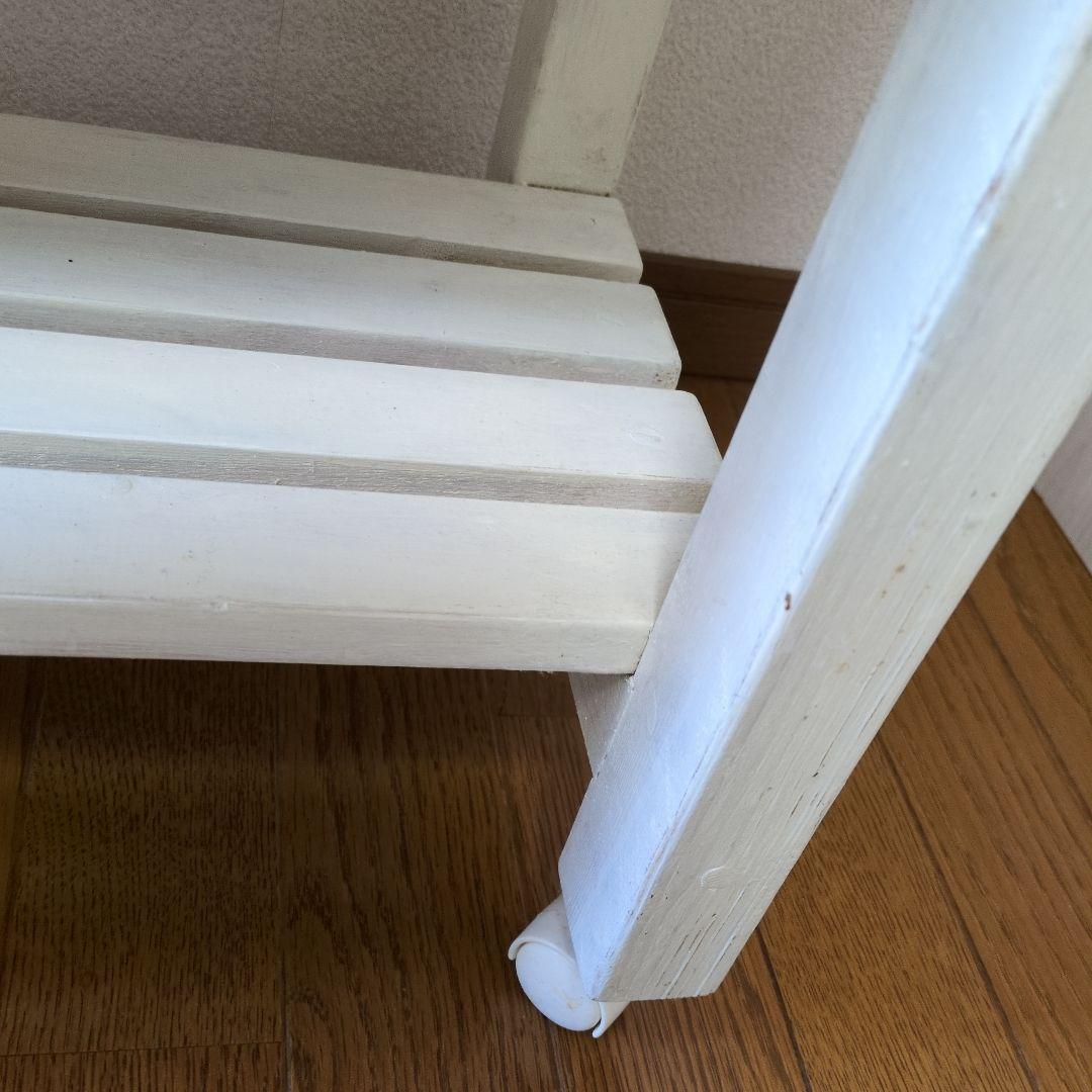 最終価格‼️木製キッチンワゴン ホワイトとブラウン/カントリー/シャビー