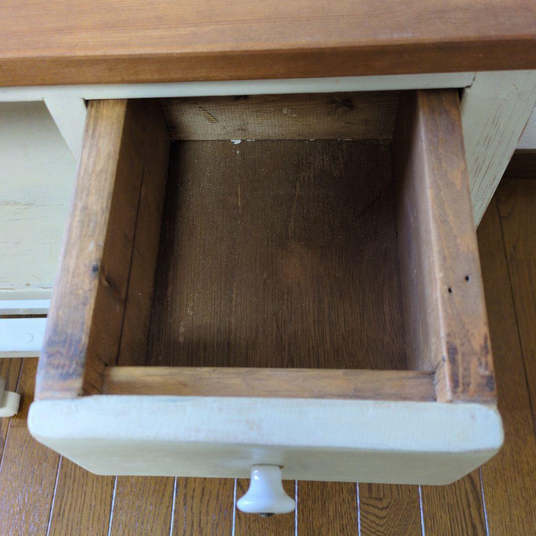 最終価格‼️木製キッチンワゴン ホワイトとブラウン/カントリー/シャビー