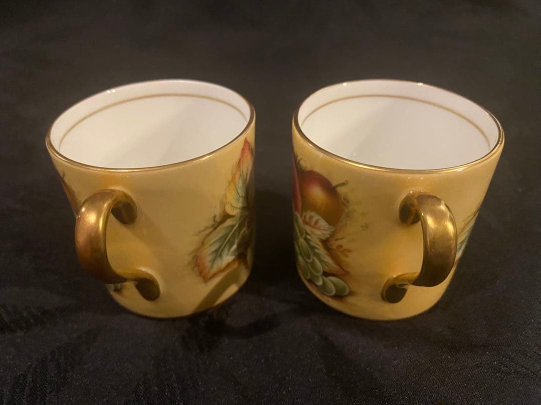 イングランド製　オーチャードゴールド　デミタスカップ＆ソーサー　27cmプレート