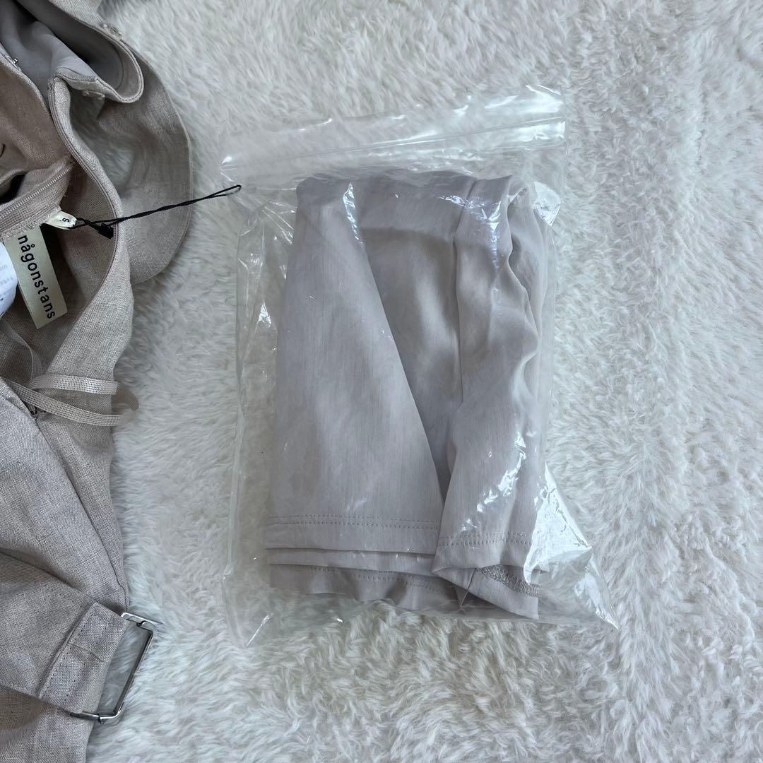 未使用品　ナゴスタンス リネン100% ベルト付きオールインワン ドロップ