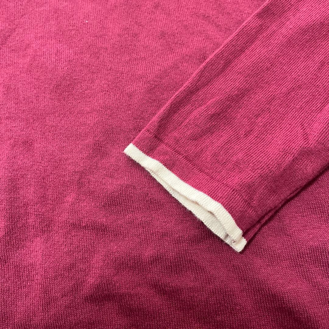 ヴィルーム　ブイルーム　ヴーム　二重襟　ボルドー×オフホワイト　タートルネック