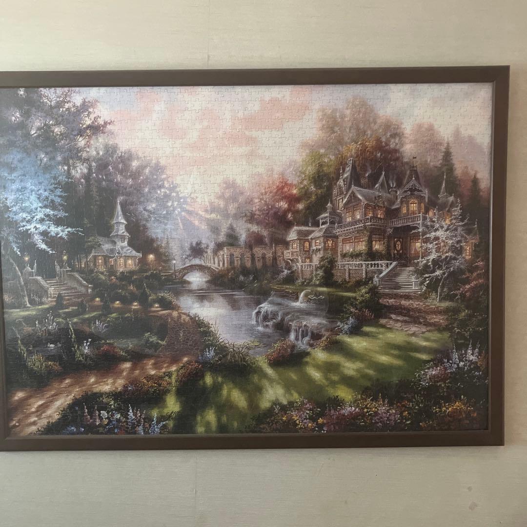 風景 パズルアート ブラウンフレーム