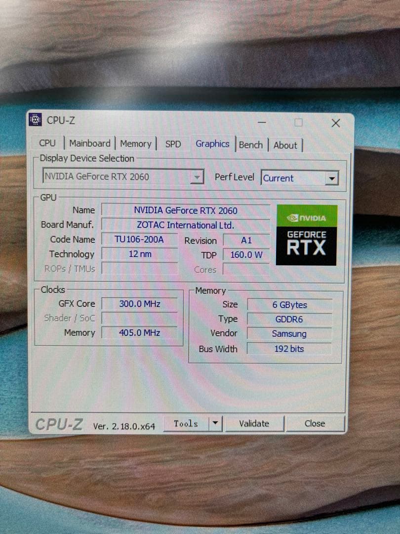 ZOTAC GAMING GeForce RTX 2060 6GB 動作確認済