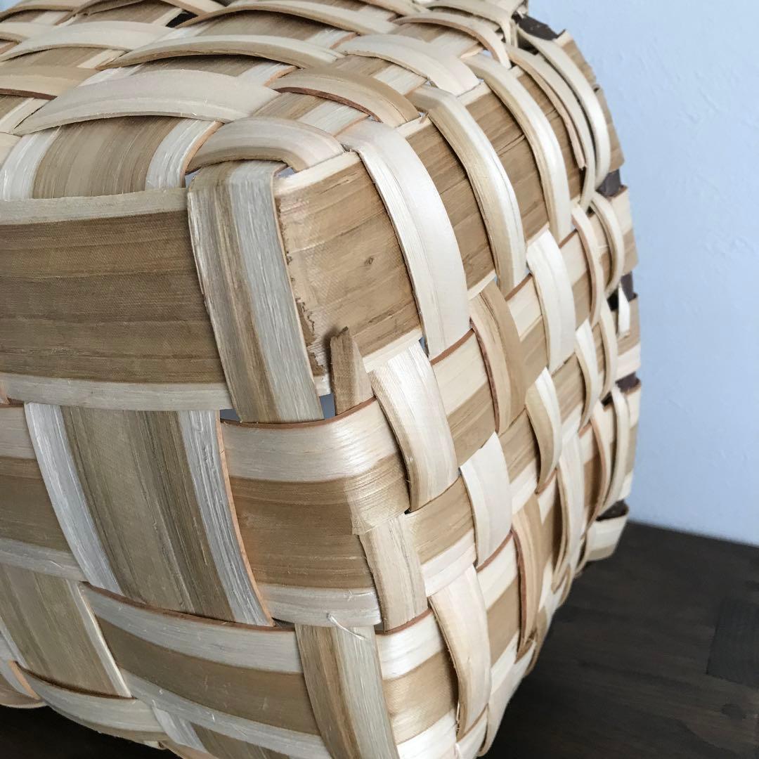 スペイン　バスケット　かご　栗　　　　　　(市川籠店　カゴアミドリ)