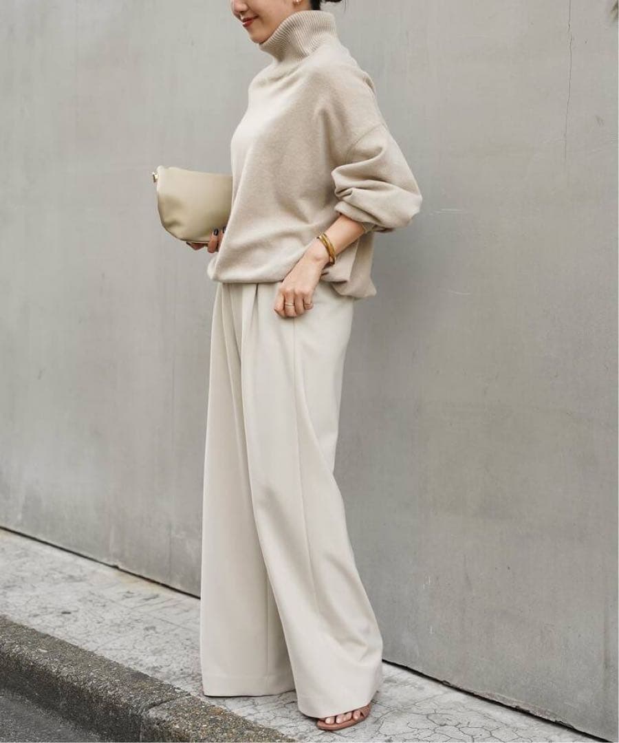 ドゥーズィーエムクラス　JUSPER タートルネック プルオーバー　ベージュ