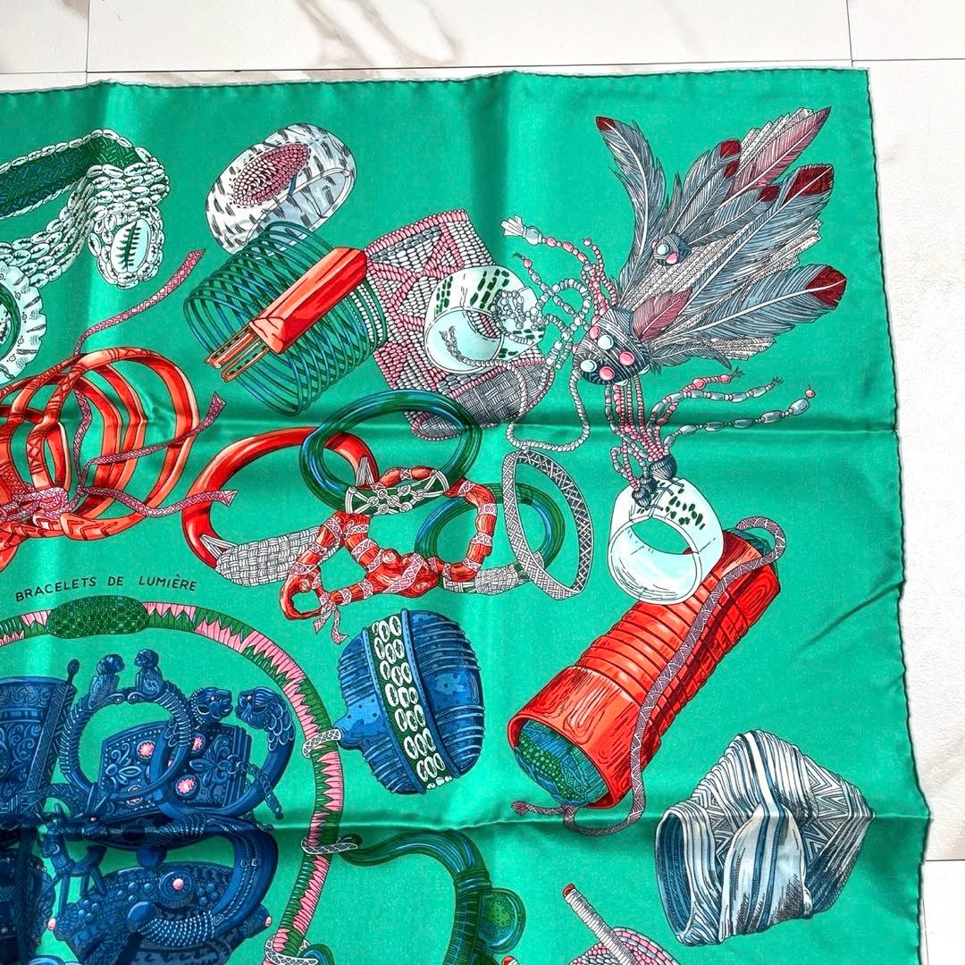 未使用品✨ HERMES カレ90 bracelet 光のブレスレット 緑