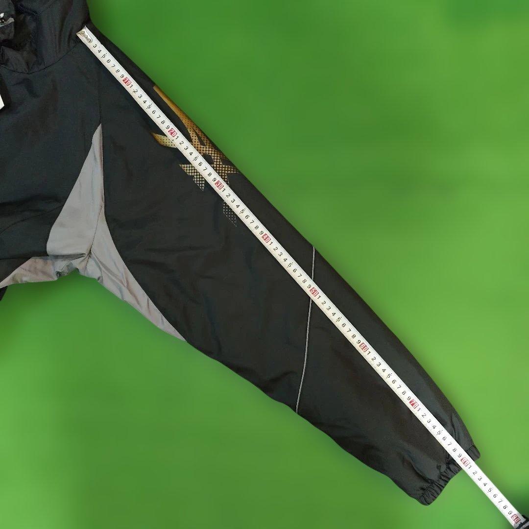 ハ*カ様 アシックス ブラック ウインドブレーカー上下 Oサイズ