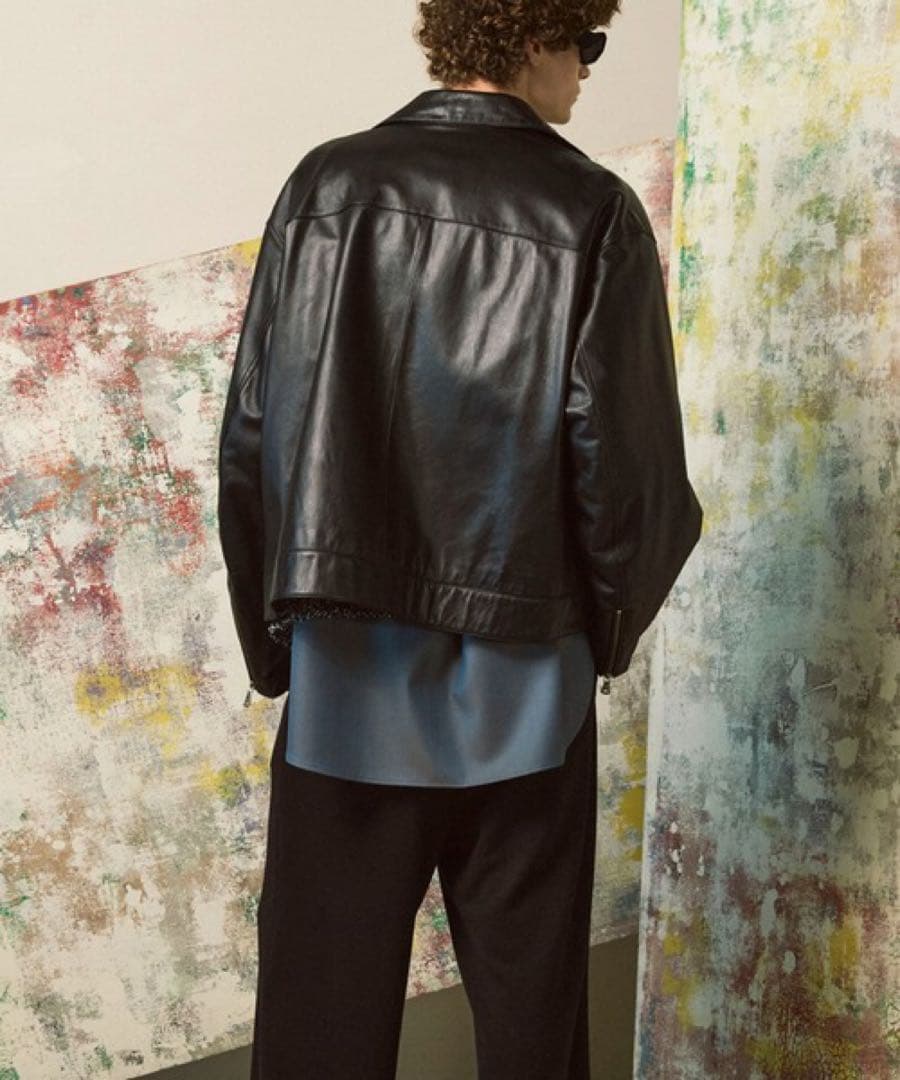 【25AW】メゾンスペシャル 新作レザーライダース 黒 未使用 39,600円